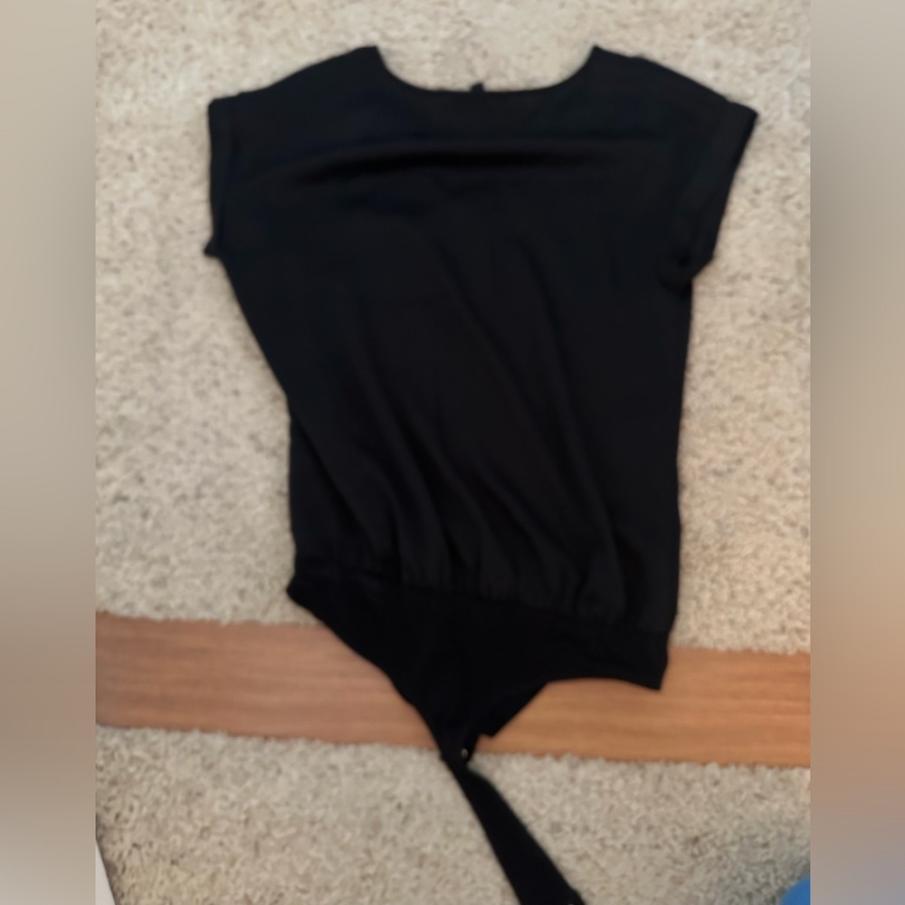 Express Black Fitted Buttoned Bodysuit - Picture 4 of 4